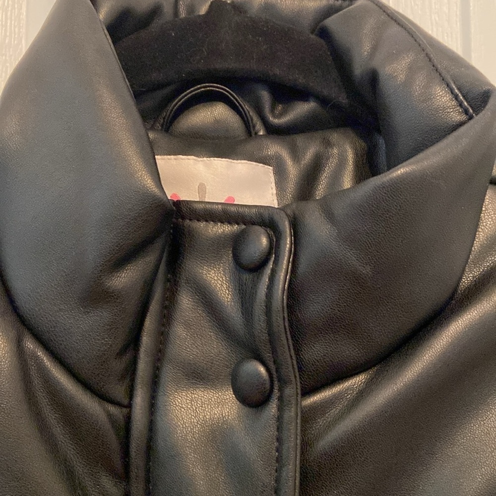 Isaac Mizrahi Live Faux Leather Zip Front Quilted Vest Black Small - Picture 4 of 13